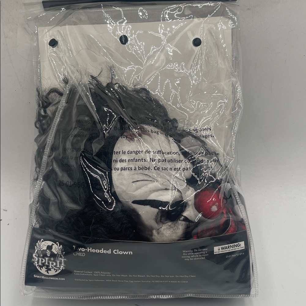 Spirit Two-Headed Clown Costume Kids size Large 10-12 - Picture 4 of 13